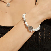 「Three Charms」 Sundial &Lotus&The endless love knot turquoise beaded bracelet