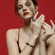 「Three Charms」 Sundial &Lotus&The endless love knot Golden Obsidian beaded bracelet