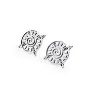「Three Charms」Solar Meridian the endless love knot simple stud earrings