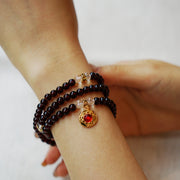 Five Elements「Fire」Solid 925 Sterling Silver, 18K Gold/White Gold Plated Red Color Healing Garnet the Sun Firebird Pendant  3 Layered Crystal Bracelet & Necklace