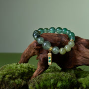 Five Elements「Wood」Solid 925 Sterling Silver, 18K Gold/White Gold Plated Emerald Life Tree with Flower Pendant Crystal Bracelet