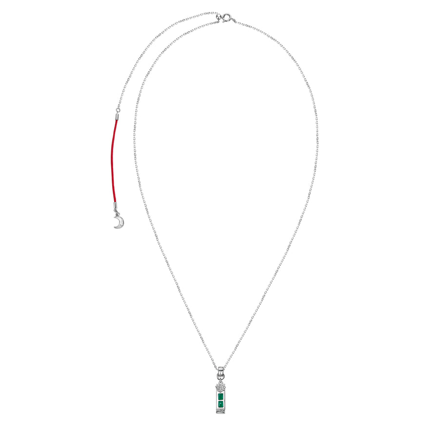 Five Elements Solid 925 Sterling Silver, 18K Gold/White Gold Plated Pendant Gemstone Necklace