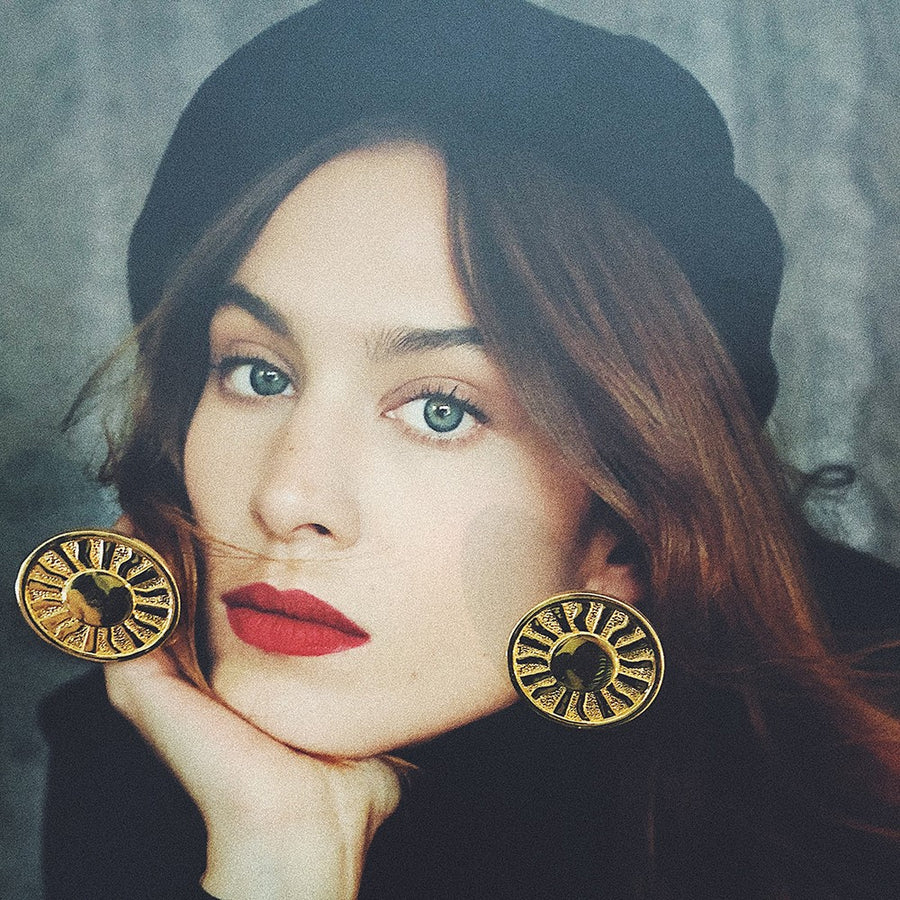 TAROT The Sun Stud Earrings & Ear Clips