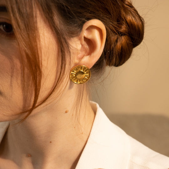 TAROT The Sun Stud Earrings & Ear Clips