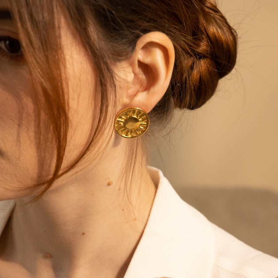 TAROT The Sun Stud Earrings & Ear Clips