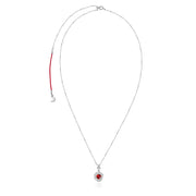 Five Elements Solid 925 Sterling Silver, 18K Gold/White Gold Plated Pendant Gemstone Necklace
