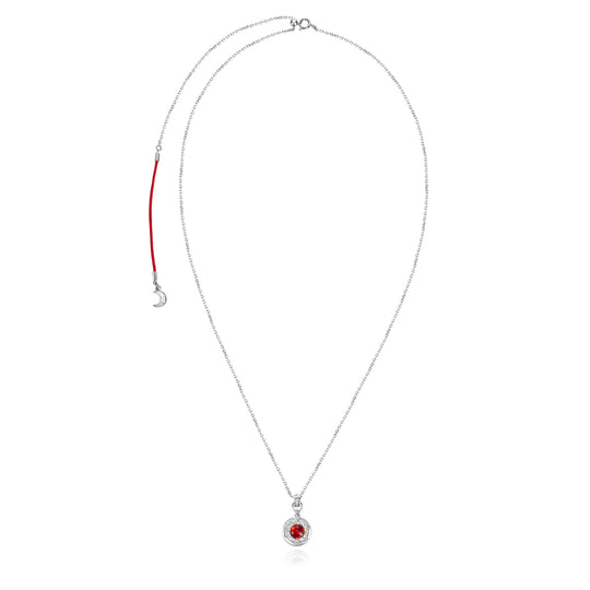 Five Elements Solid 925 Sterling Silver, 18K Gold/White Gold Plated Pendant Gemstone Necklace