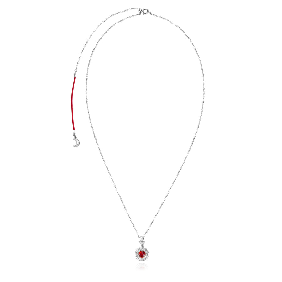 Five Elements Solid 925 Sterling Silver, 18K Gold/White Gold Plated Pendant Gemstone Necklace