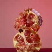 Five Elements「Fire」Solid 925 Sterling Silver, 18K Gold/White Gold Plated Garnet the Sun Firebird Pendant Crystal Bracelet