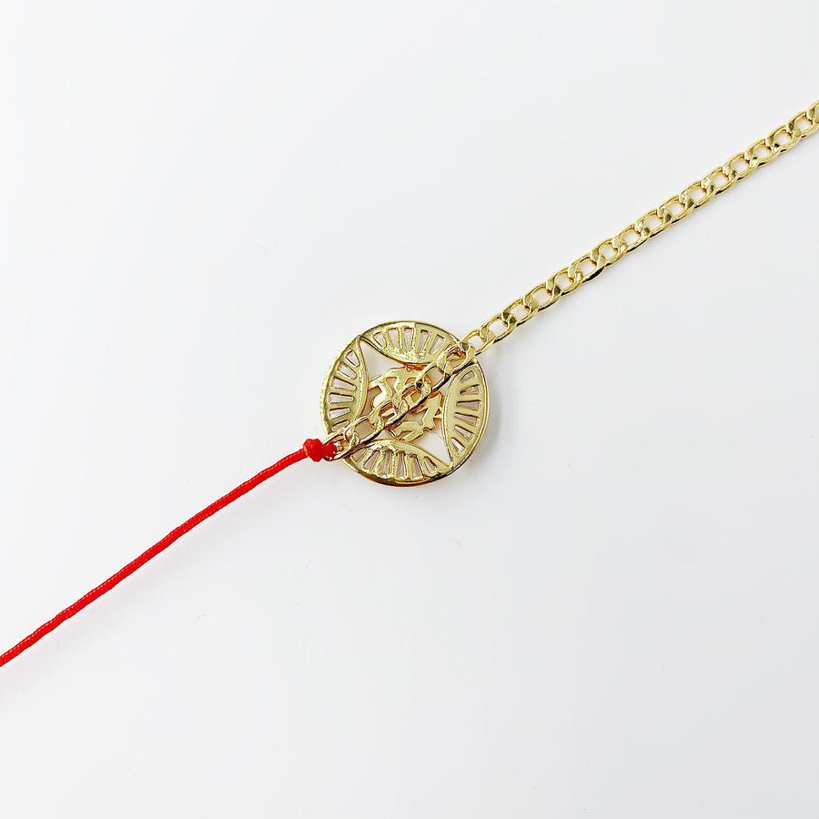 Fortune Unfolds Red rope chain good luck bracelet