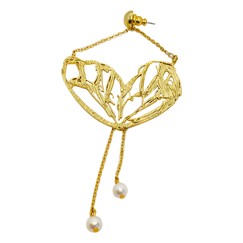 PEARLWING Butterfly Pearl Drop Earrings