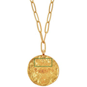 12 CONSTELLATIONS Pisces double-sided customized coin necklace