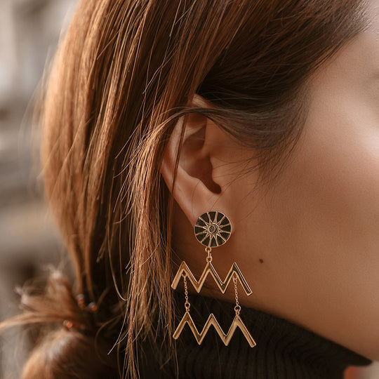 THE ZODIAC ART Aquarius Single Earring