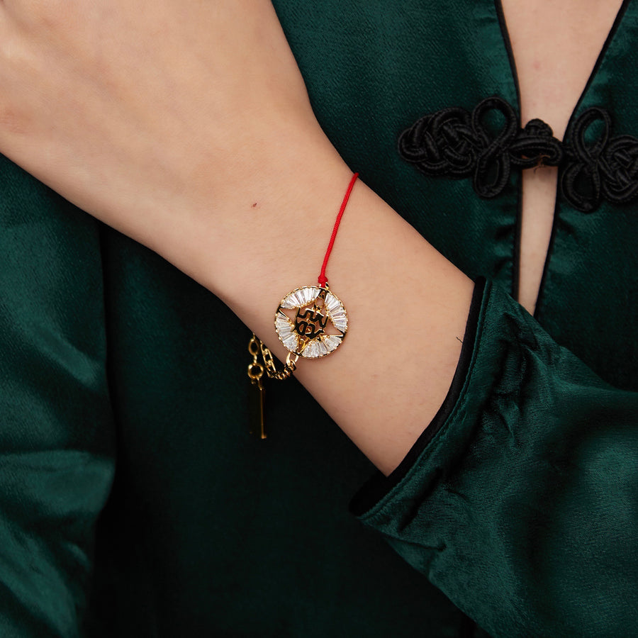 Fortune Unfolds Red rope chain good luck bracelet
