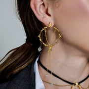 LOST IN EDEN'S GARDEN  18K Gold Plated Pearl Drop Earrings