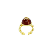 REBORN 'Fire' Oracle Bone Sardonyx Customized Open Ring