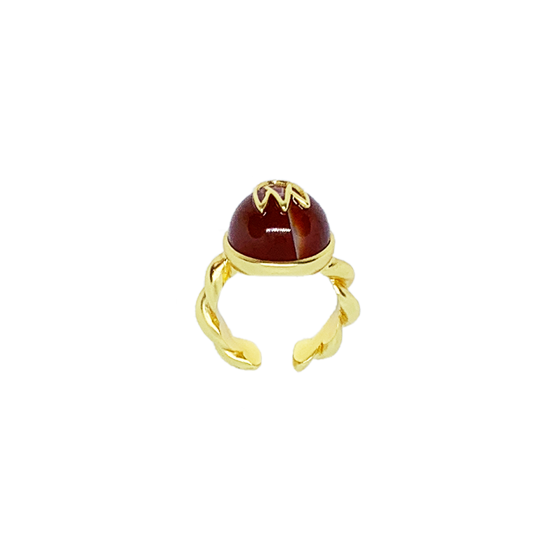 REBORN 'Fire' Oracle Bone Sardonyx Customized Open Ring