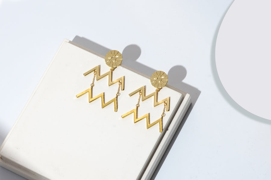 THE ZODIAC ART Aquarius Single Earring