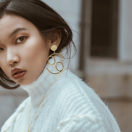 THE ZODIAC ART Cancer Single Earring