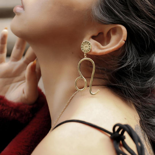 THE ZODIAC ART Leo Single Earring