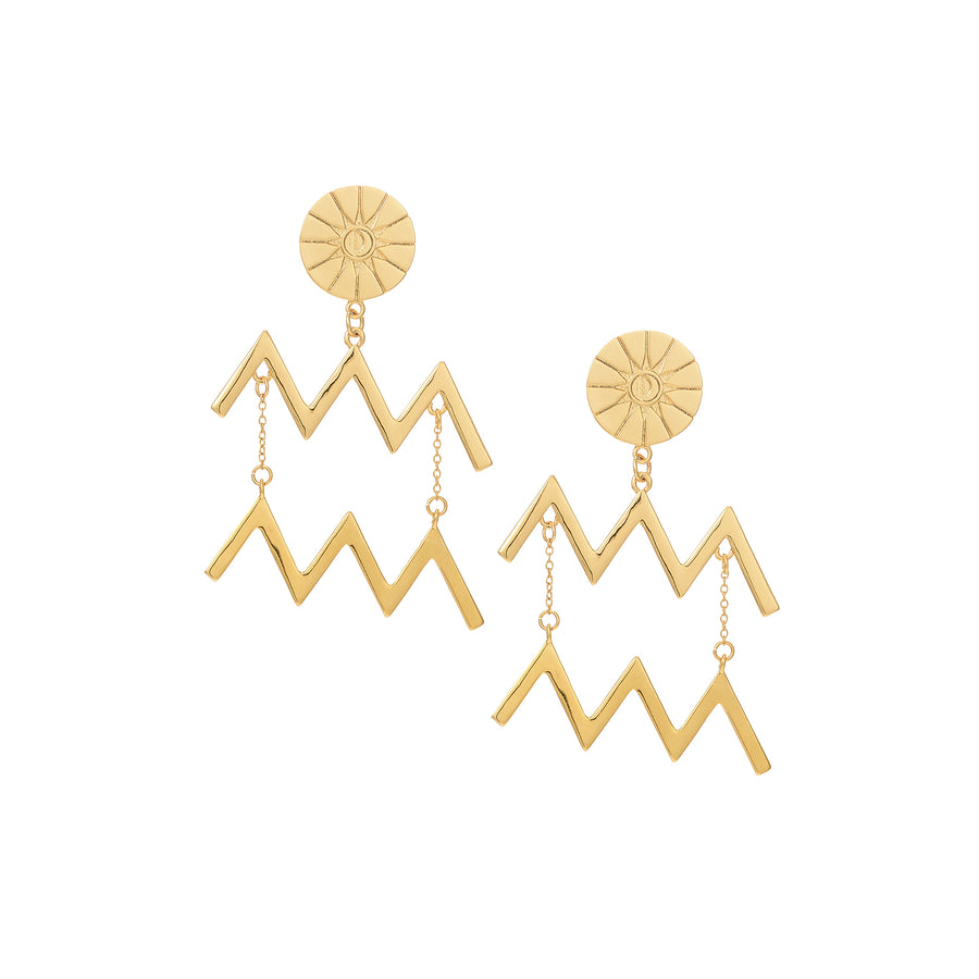 THE ZODIAC ART Aquarius Single Earring