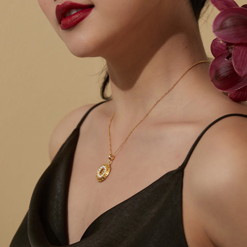 Pearls of Fortune 18K Gold Plated Pearl Pendant Necklace
