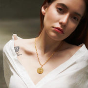 12 CONSTELLATIONS Scorpio double-sided customized coin necklace