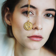 12 CONSTELLATIONS Pisces double-sided customized coin necklace