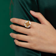 Fortune Unfolds Bamboo Chain Round Open Ring