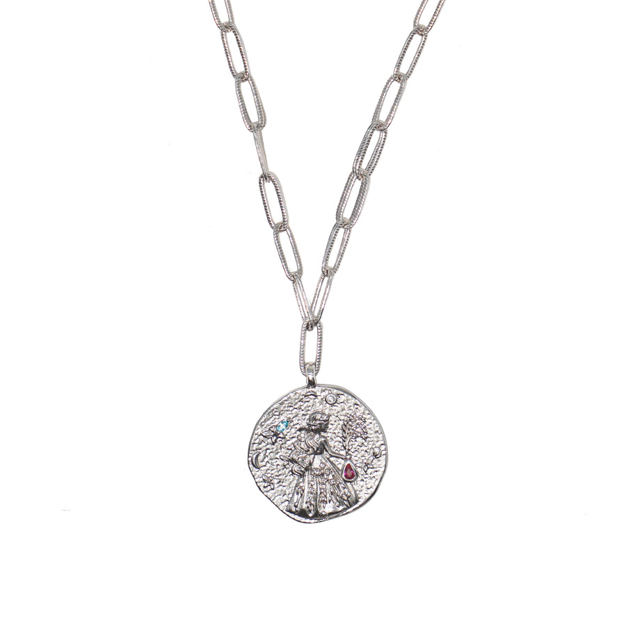 12 CONSTELLATIONS Virgo double-sided customized coin necklace