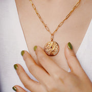 12 CONSTELLATIONS Scorpio double-sided customized coin necklace