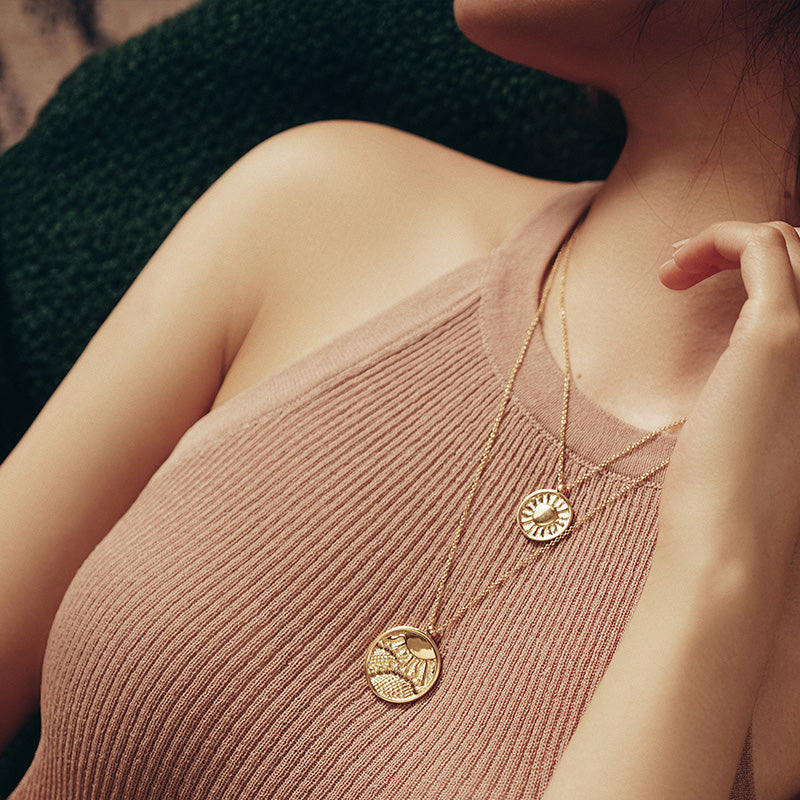 TAROT The Sun Sunflower Layered Necklaces