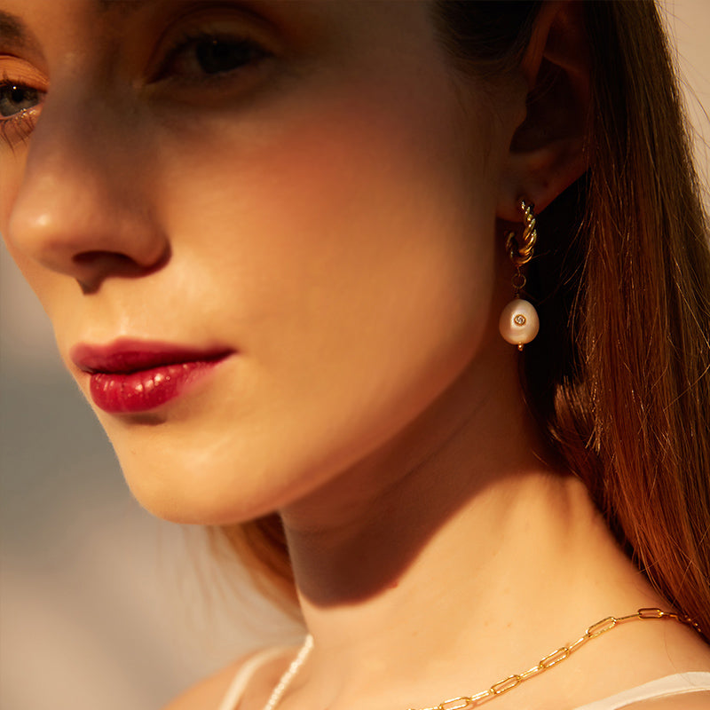 PEARLWING Diamond Pearl Spin Earrings & Ear Clips