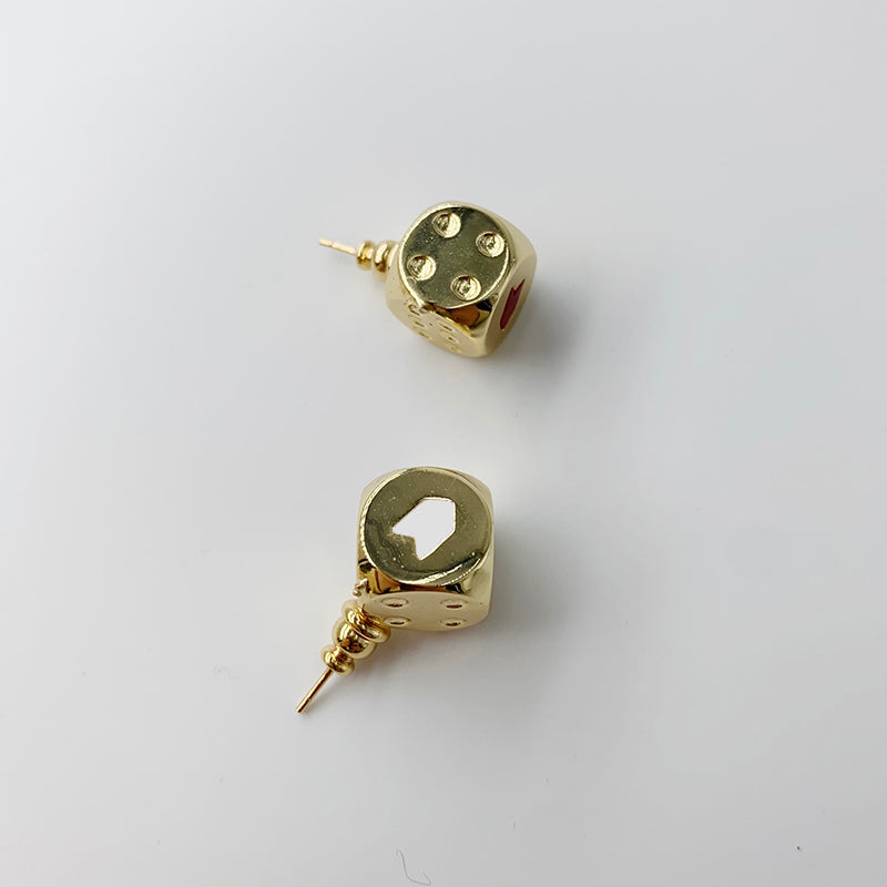 Fortune Unfolds  Lucky dice stud earrings