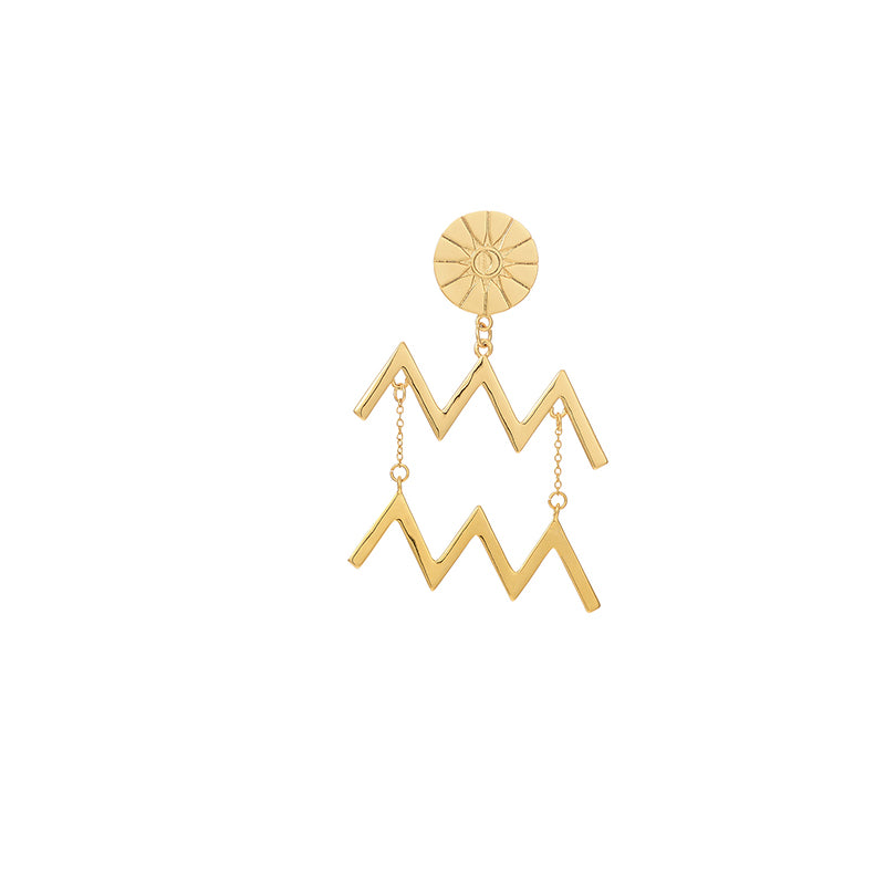 THE ZODIAC ART Aquarius Single Earring
