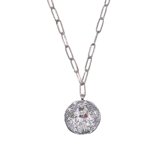 12 CONSTELLATIONS Libra double-sided customized coin necklace