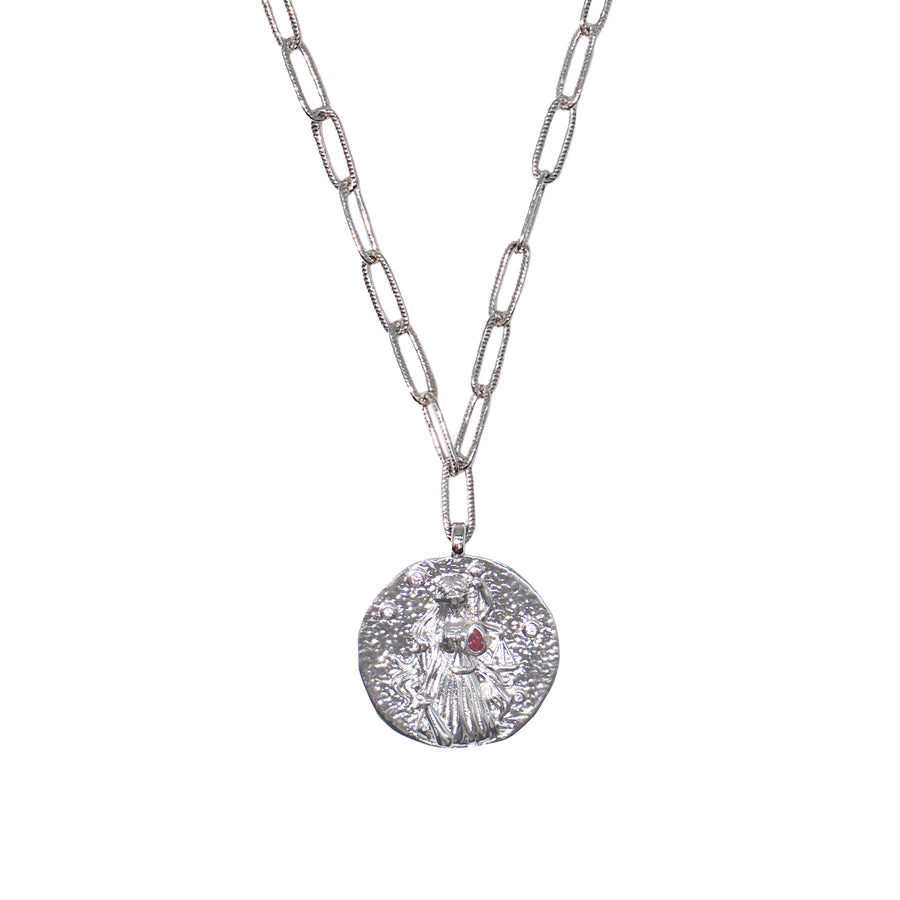 12 CONSTELLATIONS Libra double-sided customized coin necklace