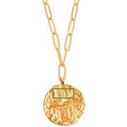 12 CONSTELLATIONS Leo double-sided customized coin necklace