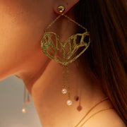 PEARLWING Butterfly Pearl Drop Earrings