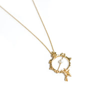 LOST IN EDEN'S GARDEN 18K Gold Plated Pearl Pendant Necklace