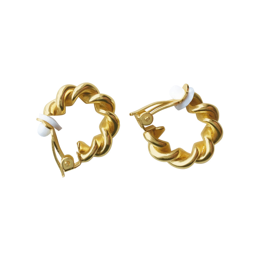 REBORN 18k Matte Gold Spin earrings (Ear clips)