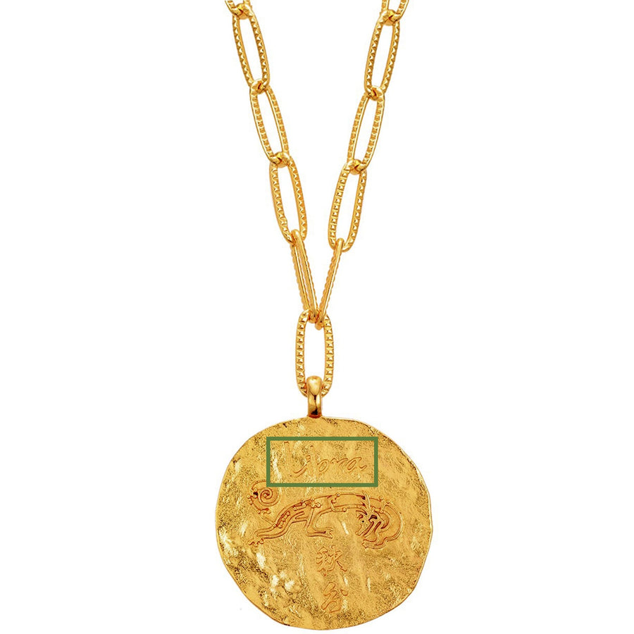 12 CONSTELLATIONS Libra double-sided customized coin necklace