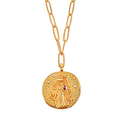 12 CONSTELLATIONS Libra double-sided customized coin necklace