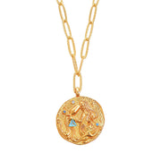 12 CONSTELLATIONS Aquarius double-sided customized coin necklace