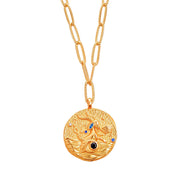12 CONSTELLATIONS Capricorn double-sided customized coin necklace