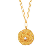12 CONSTELLATIONS Cancer double-sided customized coin necklace