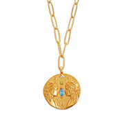 12 CONSTELLATIONS Gemini double-sided customized coin necklace