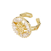 Fortune Unfolds Bamboo Chain Round Open Ring