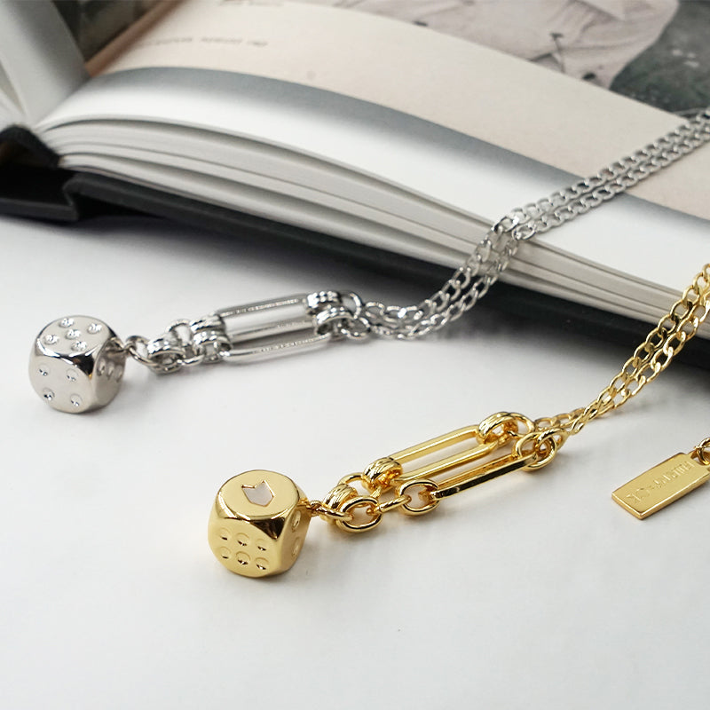 Fortune Unfolds  Lucky Dice Necklace
