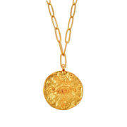 12 CONSTELLATIONS Pisces double-sided customized coin necklace